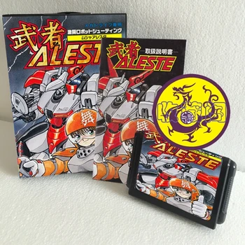 

Aleste With Box And Manual 16bit MD Game Card For Sega Mega Drive For Genesis