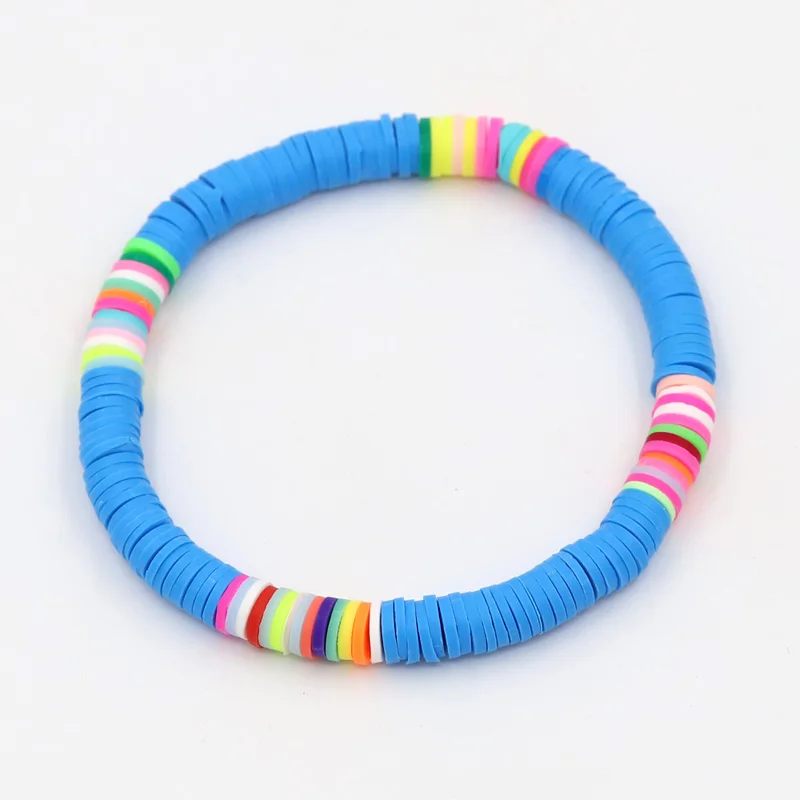 Women Bracelets Fashion Combination Color Polymer Clay Wrist Jewelry Boho Bracelet Gift Best Friend Couple Bracelet polymer clay bracelet
