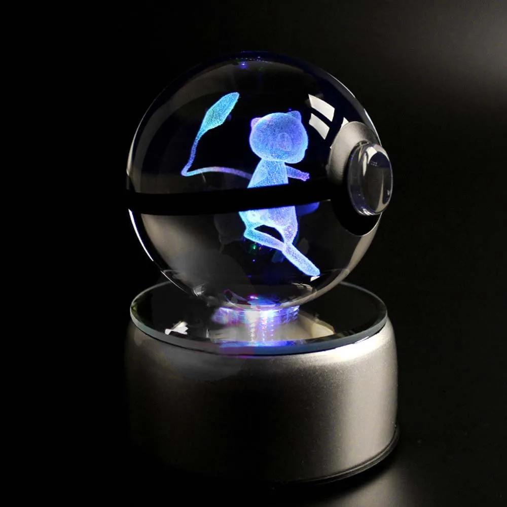 

Pokemon Ball Figures Toys Pocket Ball Anime Model MEW Figures Toy LED Night Light Pokemon Go Kids Boyfriend Best Memorial Gift