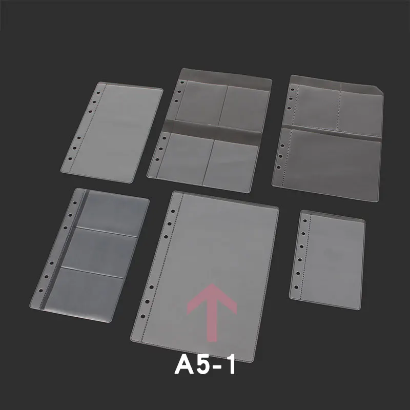 10 шт. A5A6A7 прозрачный держатель для хранения карт связывающие кольца блокнот 6 отверстий пакеты для хранения документов открытка банковская карта шаблон