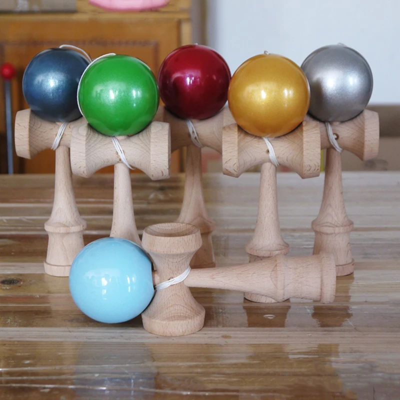 18 см шар Kendama жемчужная краска бук Kendama деревянная игрушка умелые шары для жонглирования для детей и взрослых Антистресс мяч спорт на открытом воздухе