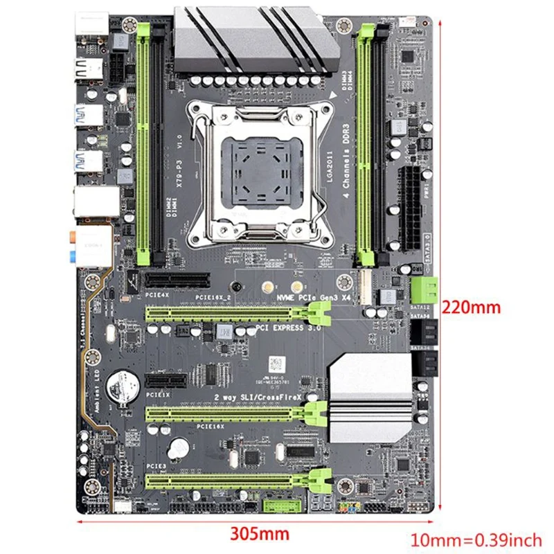 X79-P3 QUAD Channel Deluxe X79 Motherboard ATX USB3.0 SATA3.0 LGA2011 Gaming Motherboard Support Ma