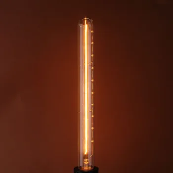 

E27 60W Vintage Edison Bulb T30 300mm Incandescent Light Retro Filament Lamp for Bar Decor Pendant Lighting AC110V/220V