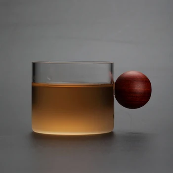 

Handle Kungfu tea cup set transparent atomized glass handmade teacup lady drinking cup master water cup teaware