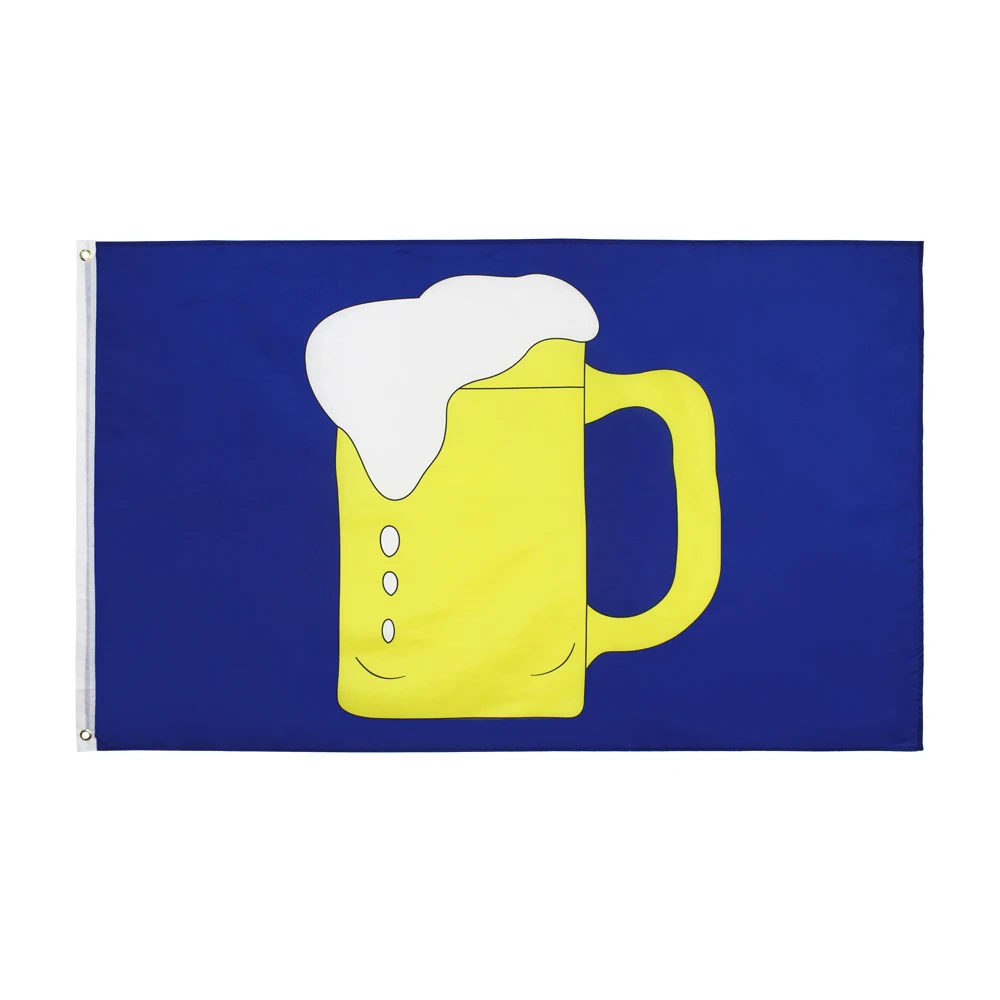 

Xiangying hanging 90*150cm mug glass beer Flag For Decoration
