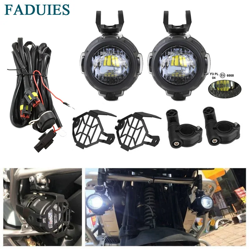  FADUIES Motorcycle LED Fog Light & Protect Guards with Wiring Harness For BMW R1200 GS /ADV Motorcy - 32843223077