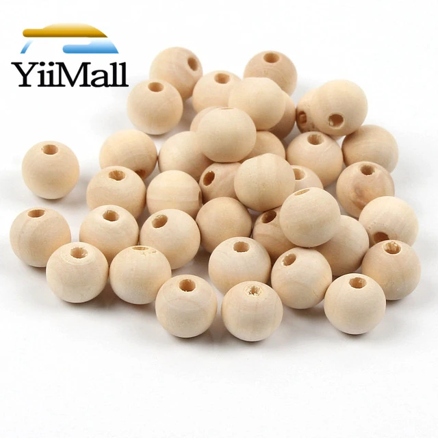 Natural Wood Beads Spacer Wooden Beads Eco-Friendly Unfinished Round Balls  Lead-Free For Jewelry Making DIY Bracelet Necklace - AliExpress