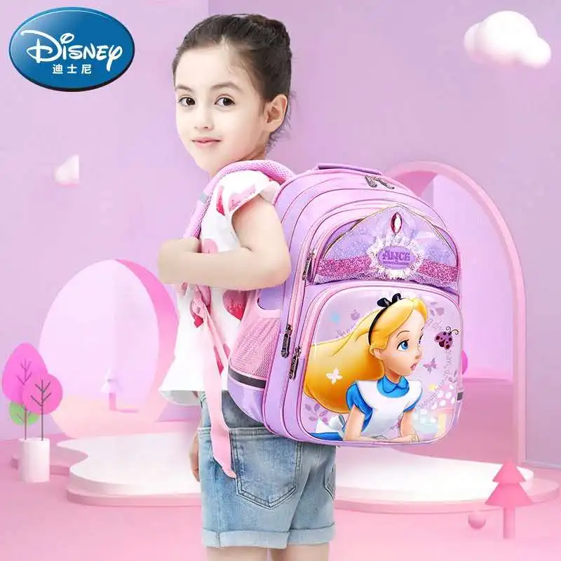 Школьные портфели Disney Alice для девочек водонепроницаемые вместительные рюкзаки с