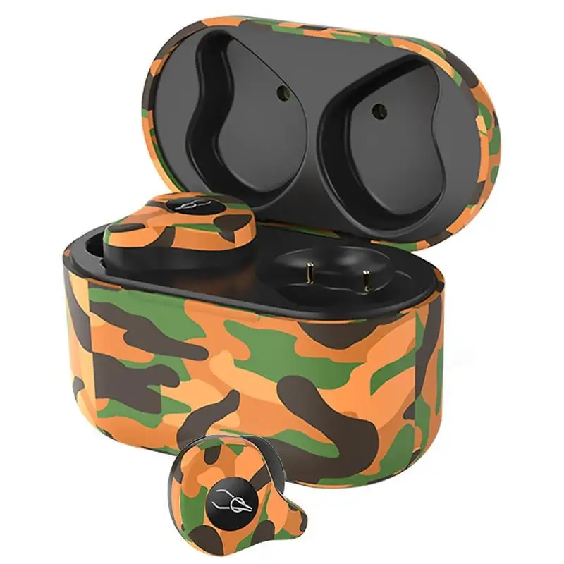 Sahara Sabbat X12 Pro Bluetooth Беспроводные наушники с зарядным устройством мини портативные невидимые наушники BT5.0 стерео объемные наушники - Цвет: Sahara