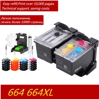 

Refill 664 New version cartucho de tinta recarregavel replacement For hp664 Deskjet Printer 1115 1118 2135 2136 2138 2675 2676