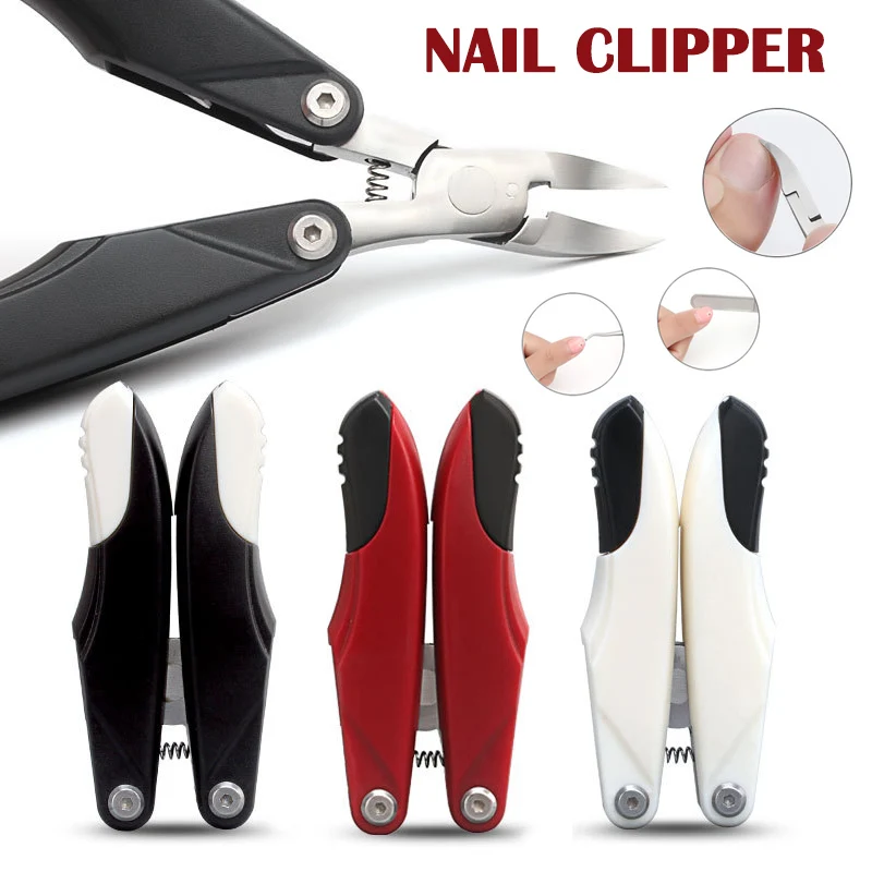 

Stainless Steel Nail Groove Correction Nippers Special Nail Clippers Toe Nail Plastic Folding Tongs 998