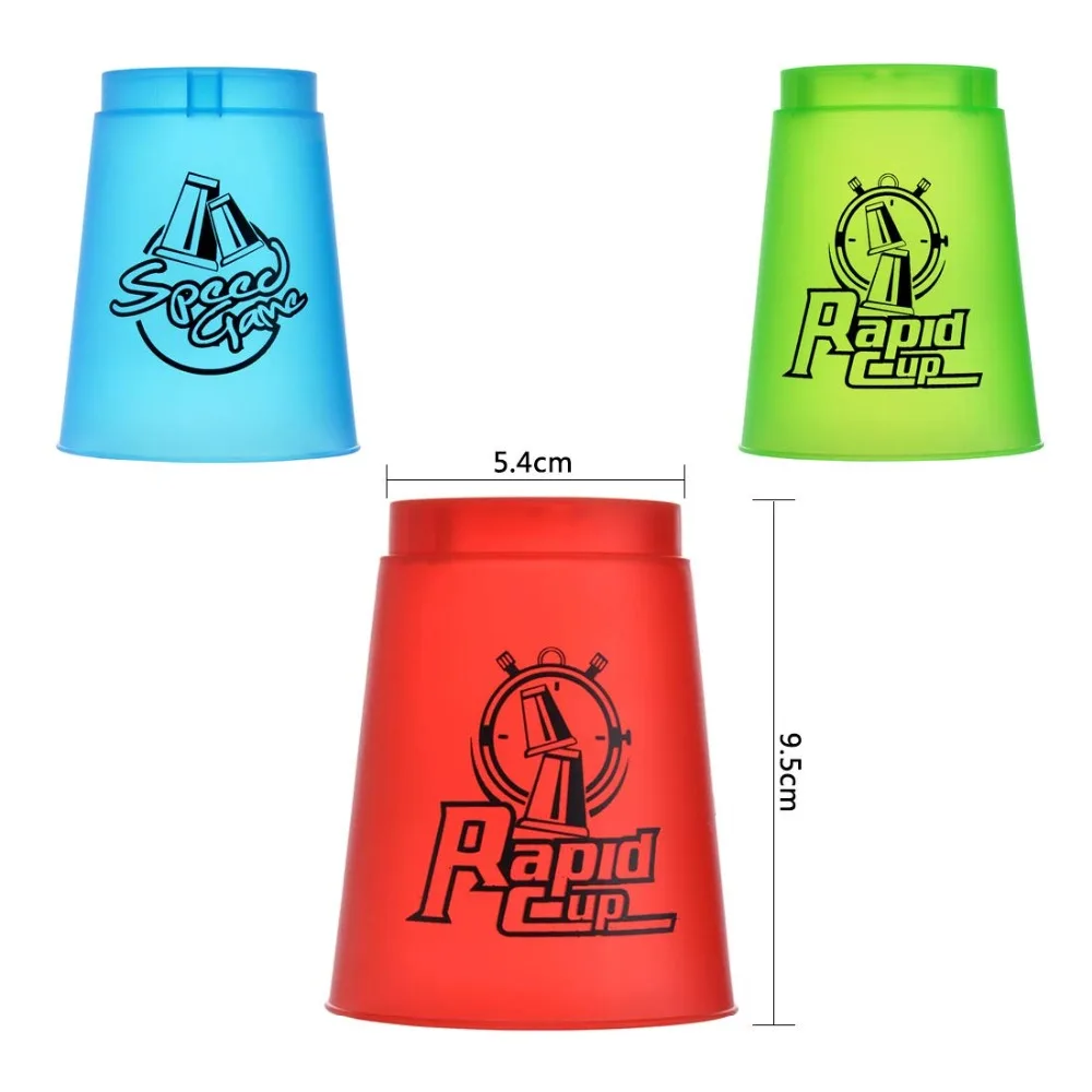 Quick Stack Cups 12 Pack Stacking Cups Children Classic Stack Speed Training Game Toys Festival Gifts for Boys Girls