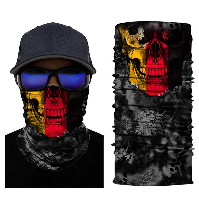 head wraps for men Seamless Balaclava Magic Scarf Neck Face Cover Ghost Skull Skeleton Head Bandana Shield Headband Headwear Bandanas Men Bicycle barbour scarf mens Scarves