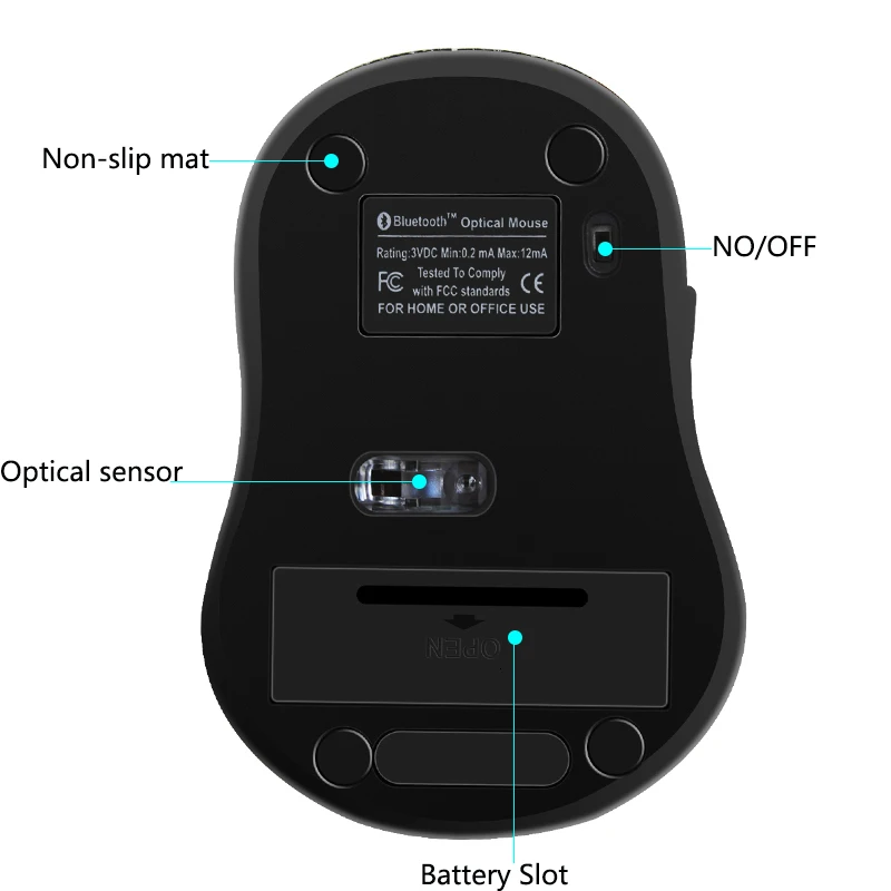 CHYI Мини Bluetooth Беспроводной Мышь оптическая компьютерная офисных мышей 800/1200/1600 Точек на дюйм 5 кнопки BT 3,0 мышь для ноутбука Тетрадь ПК