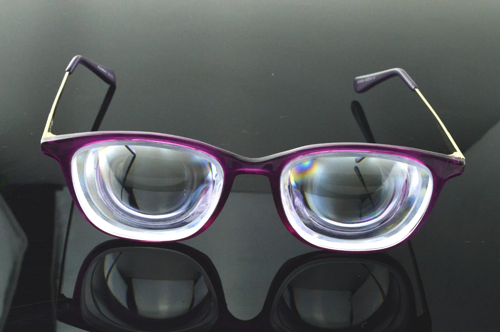 

WOMEN PURPLE HIGH MYOPIC MYOPIA GLASSES -17D PD64