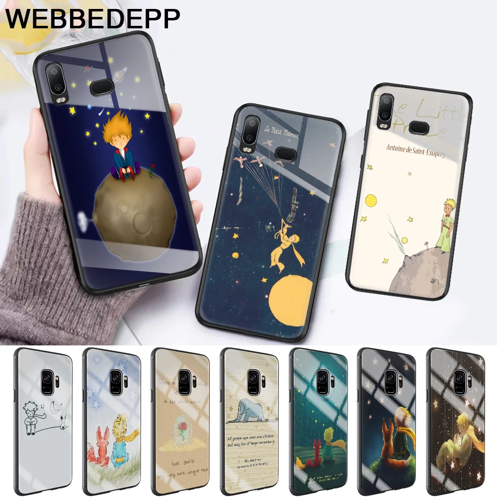 

little prince fox Glass Case for Samsung S7 Edge S8 S9 S10 Plus A10 A20 A30 A40 A50 A60 A70 Note 8 9 10
