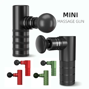 

Mini Electric Massage Gun Deep Muscle Fascial Body Massager Gun Tissue Percussion Small Fitness Equipment Acid Relief Pain Relax