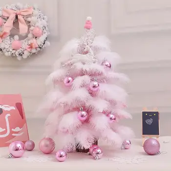 

Red Pink Feather Christmas Tree Ornaments Christmas Ornaments Artificial Tree Handmade Festival Decorations Xmas Ornament
