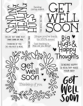 

get well soon Transparent Clear Stamps for DIY Scrapbooking/Card Making/Kids Christmas Fun Decoration Supplies