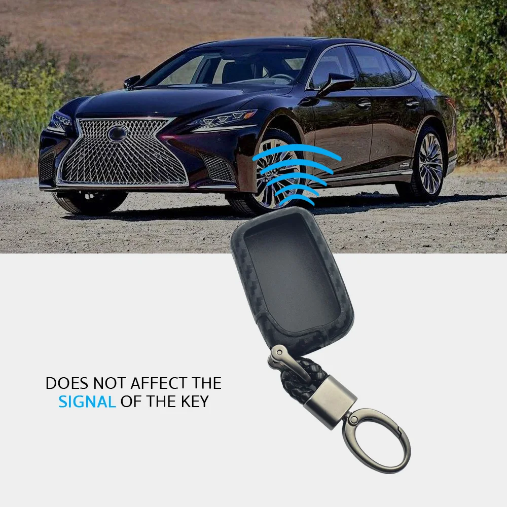 Чехол для ключей автомобиля ATOBABI из углеродного волокна резиновый Lexus IS GS RX ES NX LS RC
