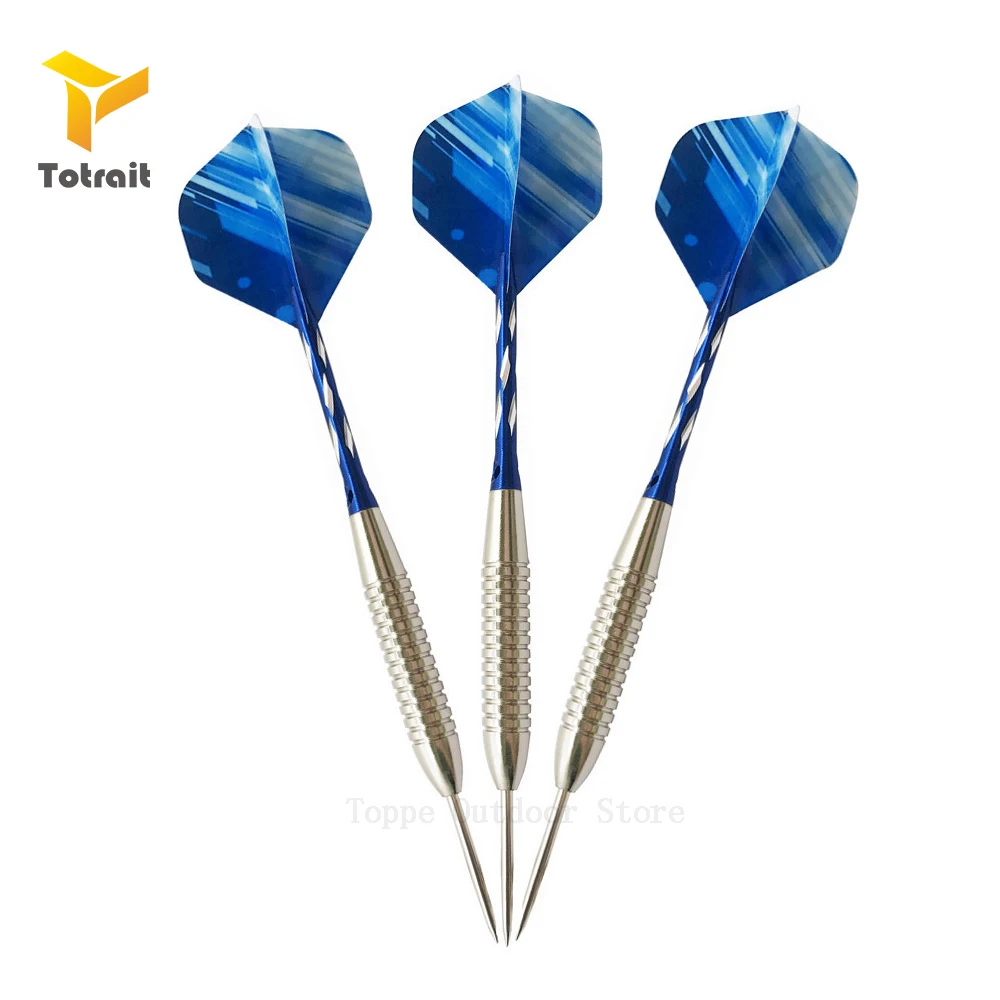 TOtrait3PCS профессиональные дартс 22 г стальной наконечник Dardos железный бочонок алюминиевые валы для внутренних профессиональных игр Dartboard красный/синий