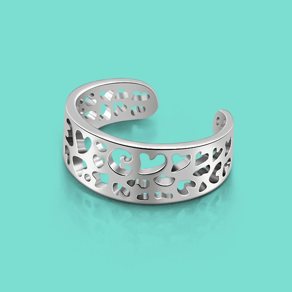 Женское кольцо из серебра 925 пробы в минималистичном стиле|925 sterling silver ring|open