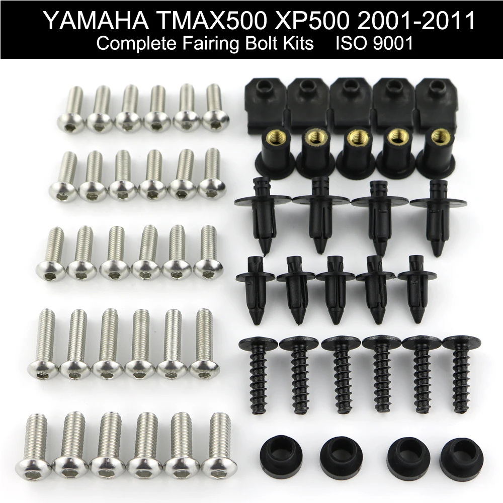 Для Yamaha Tmax 500 2001 2002 2003 2004 2005 2006 2007 2008 2009 2010 2011 полный набор обтекаемых болтов крепеж для обтекателей орехи