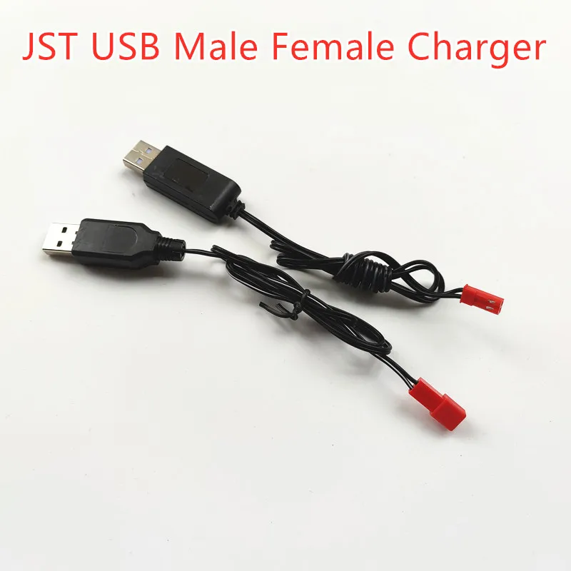 

Free Shipping 3.7V USB JST Charger Cable Adapter Female Male Battery Wires Connector Spare Parts For DIY Toys Drone Helicopter