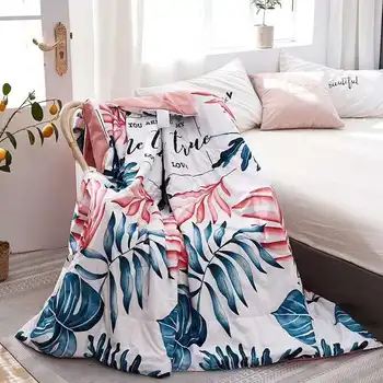 

Super Soft Washed cotton throw blanke Double side Air condition comforter plaid quilted Bedspread on the bed cover/ bed blankets