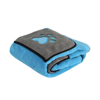 

Soft Practical Micro Fiber Pet Bath Towel Qiuck Dry Home Washing Grooming Extra Absorbent Cleaning Dogs Cats Embroidered Pockets
