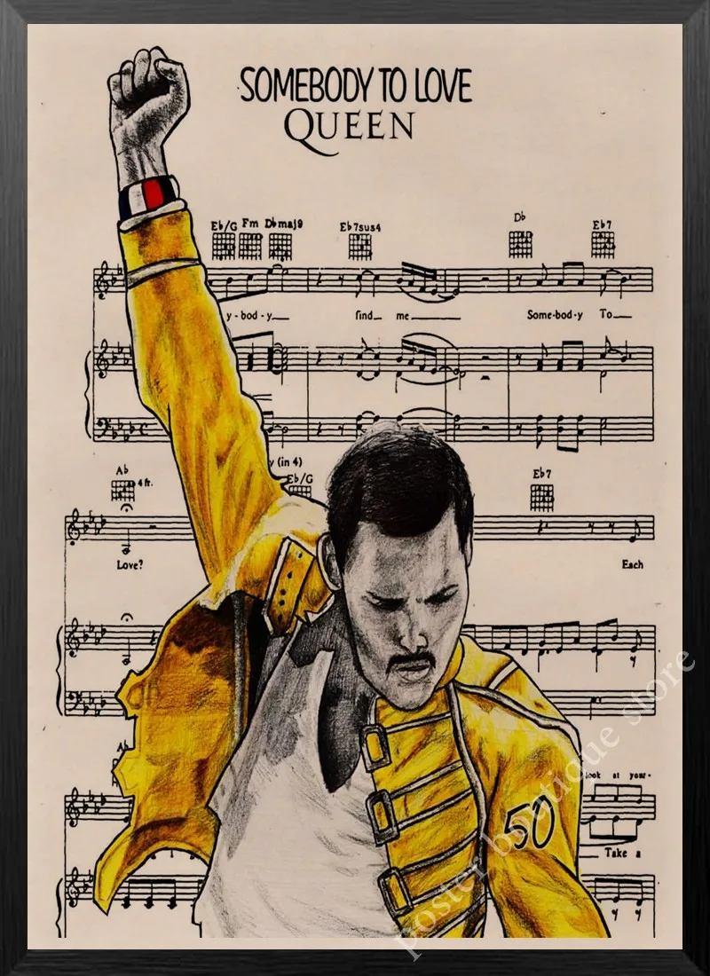 Queen Band музыкальный плакат на крафт-бумаге Фредди Меркьюри Винтаж высокого качества Рисунок ядро декоративная роспись стены стикер - Цвет: 29