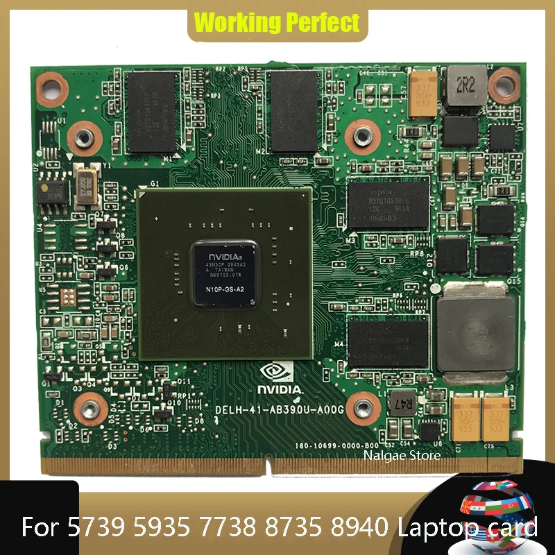 Geforce-placa de Vídeo Gráfica para Acer Aspire gt 240m Gt240m 1gb Ddr3 N10p-gs-a2 5739 5935 7738 8735 8940 Laptop - Imagem 2