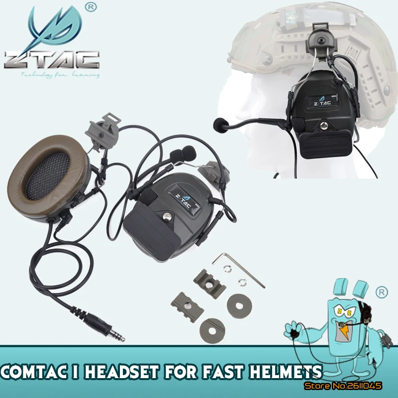 Z-TAC Peltor тактическая гарнитура Comtac I кронштейн для быстрого шлема ARC Rails крепление Airsoft тактическая гарнитура Softair Z032