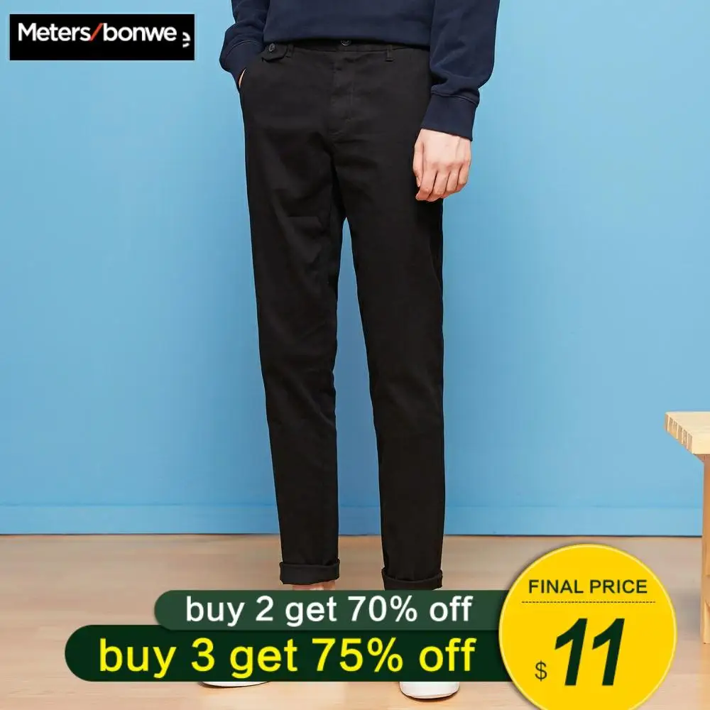 

METERSBONWE Spring Autumn Men Pants Casual Trousers Ins Korean Jogger Pants Fit Chinos Fashion Male Brand Trousers