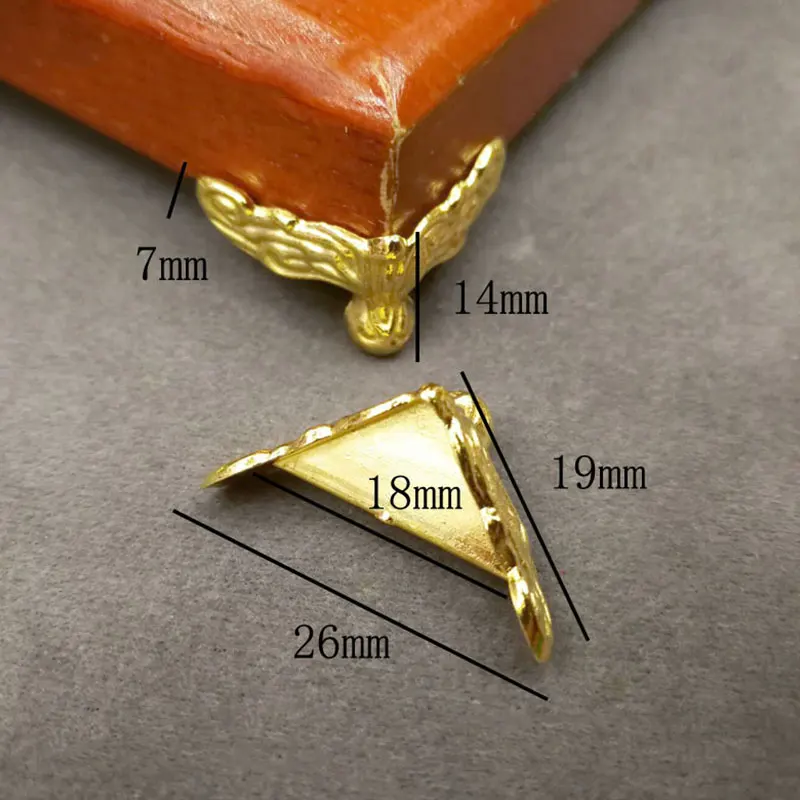 Furniture Corner Bracket 4 Pcs Antique Fashion Wood Case Decorative Feet Leg Gold