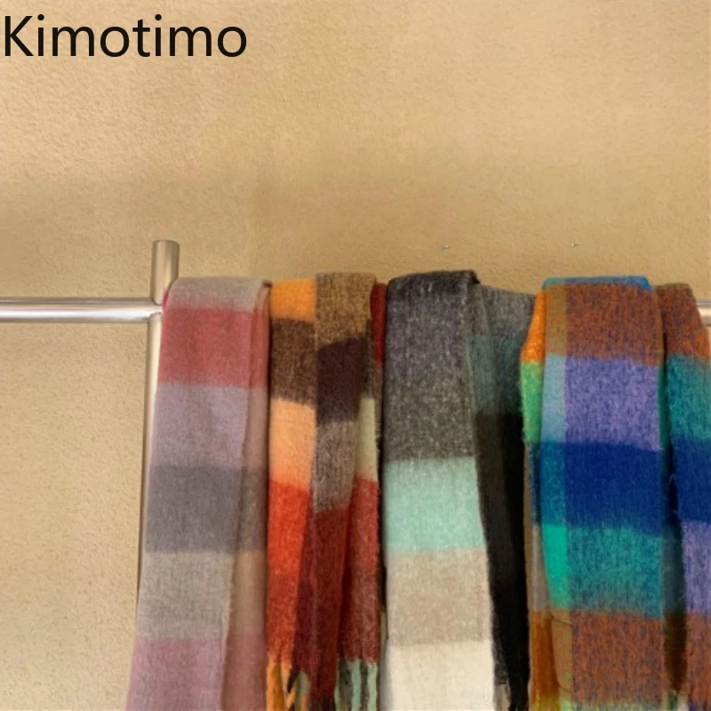 Осенне-зимний кашемировый женский шарф Kimotimo модная Рождественская Милая
