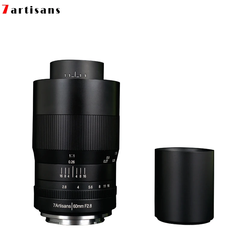7artisans 60 мм f2. Макрообъектив с увеличением 8 1:1 подходит для Canon EOSM EOSR E Fuji M43 nikon z Mount
