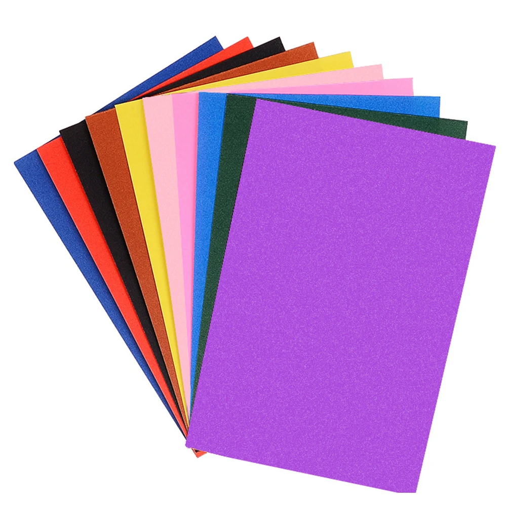 

For Crayon DIY Crafting Sheets Drawing Paper For Children Art Paper 10 Colors Glitter Paper Drawing Supplies Bright Color