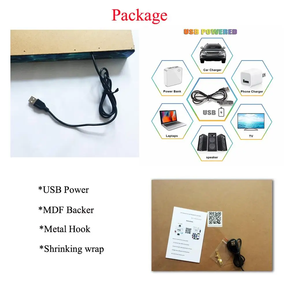 USB мощность bluetooth управление Led холст настенные декоративные Dragon Ball и super Goku картина холст печать освещает живопись плакат