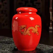 Роскошный китайский дракон Цзиндэчжэнь керамическая чайная коробка запечатанные банки чайный заварник пуэр контейнеры для чая ручная окрашенный чайный конфеты