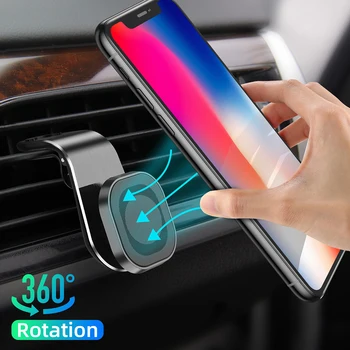 

Universal Magnetic Car Phone Holder For Iphone11 Air Outlet Metal Magnetic Navigation Car Bracket 360 Degree Rotation