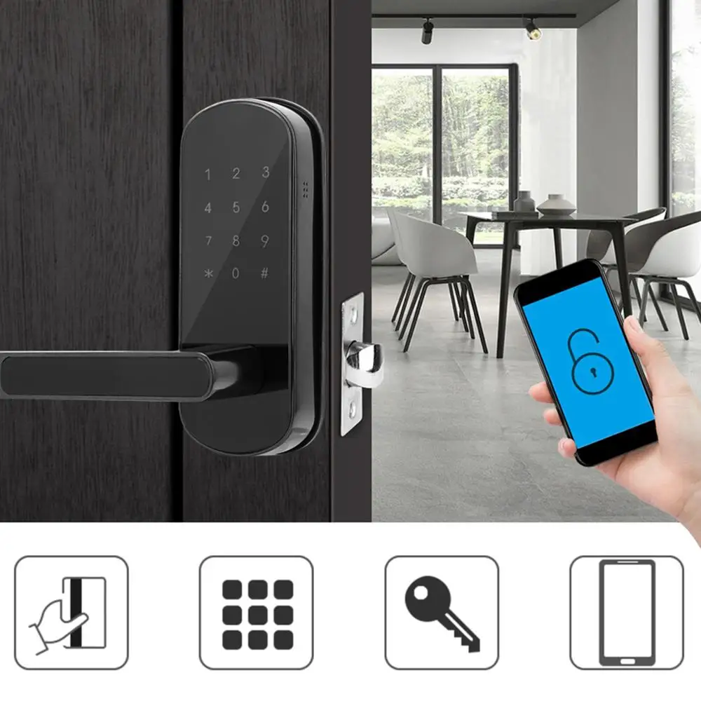 Электронный смарт замок для двери с приложением Bluetooth wi fi цифровой