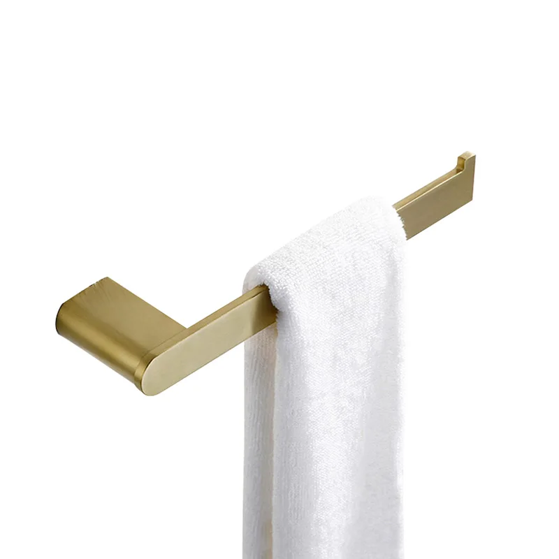 Towel Ring Матовый золотой держатель для полотенец для ванной комнаты, держатель для бумаги, мыльница, щетка для унитаза, держатель для полотенец, зубная чашка, оборудование из нержавеющей стали - Цвет: Towel Ring