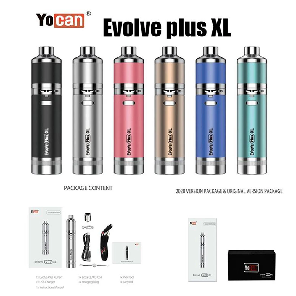 

100% Authentic Yocan Evolve Plus XL Kit Dab Wax Concentrate Herb Portable Lighter