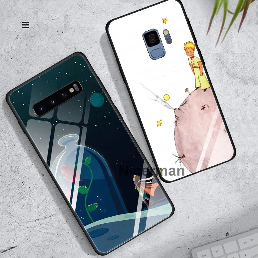The Little Prince Tempered Glass Cases for Samsung Galaxy S10 S8 S9 Plus S10e Note 9 10 Plus A50 A30 Cover Coque