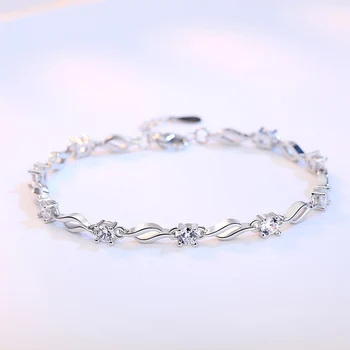

2020 Crystal Love Bracelet For Women Fashion Accessories Bracelets & Bangle Charm 925 Sterling Silver Women Bracelet