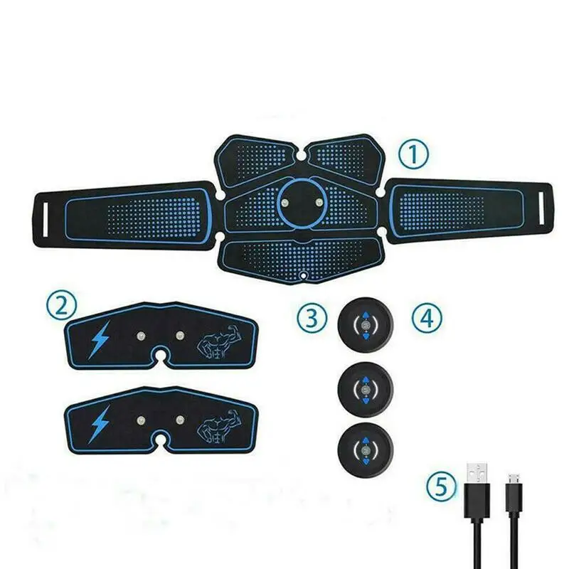 Smart Abs Stimulator Abdominal Muscle Toning Pads Fitness Trainer EMS Training Exercise Fitness Equipment For Gym
