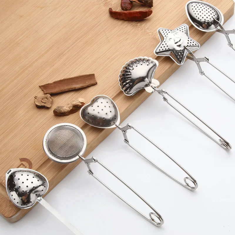 Нержавеющая сталь Чай Infuser Сфера с черной фильтр капельного ручка горячий горшок