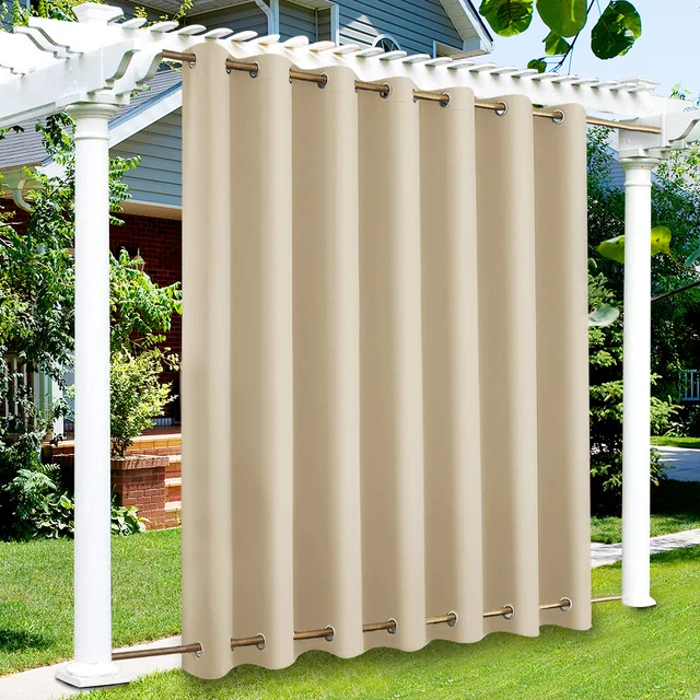 Rideau d'extérieur pour Patio, coupe vent, occultant, imperméable, pour  jardin, chambre à coucher, porche, gazébo | AliExpress