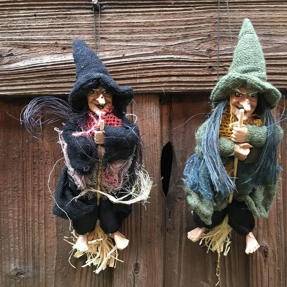 

Halloween Shows Witch Strolling Small Witch With Magic Mop Party Supplies Decoration Small Pendant House Bar KTV Decoration